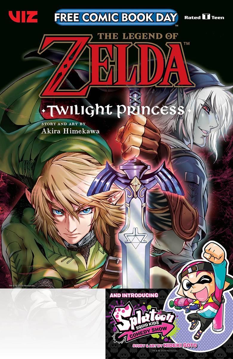 Jan0012 Fcbd Legend Zelda Twilight Princess Splatoon Squid Kids Free Comic Book Day