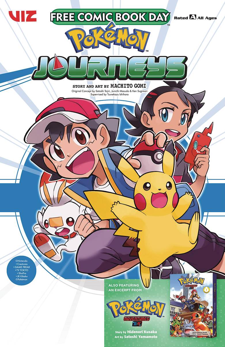 Jan2045 Fcbd 22 Pokemon Journeys Pokemon Adventures Xy Free Comic Book Day